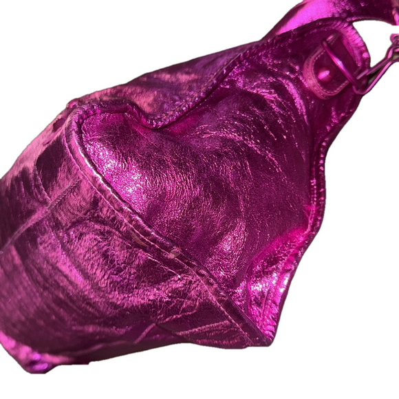 BALENCIAGA Metallic Pink City Handbag - Picture 6 of 10